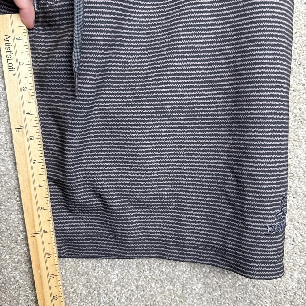 Prana Mens Board Shorts Size 32 Grey Lime Green Striped UPF 50+ Swim Trunks
